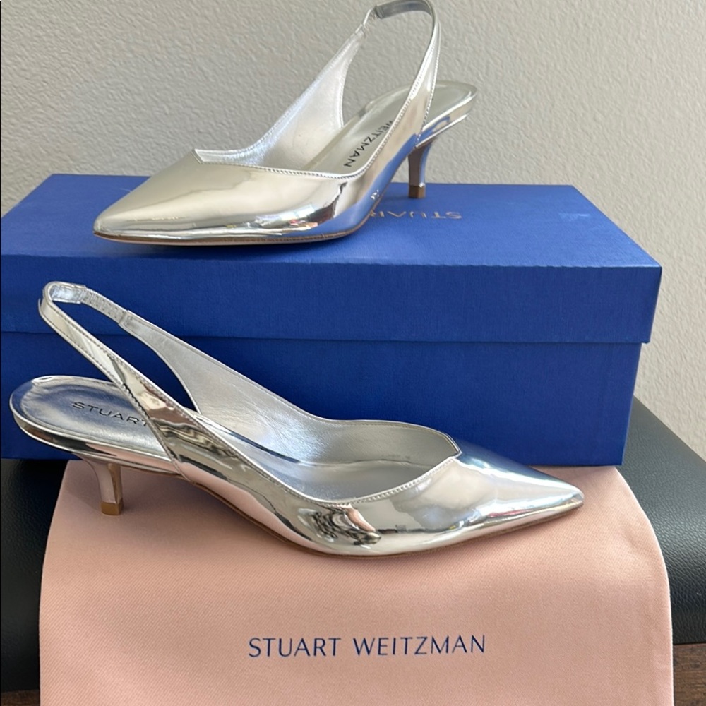 New in Box. Stuart Weitzman Eva 50 Slingback Heels. Size 6.